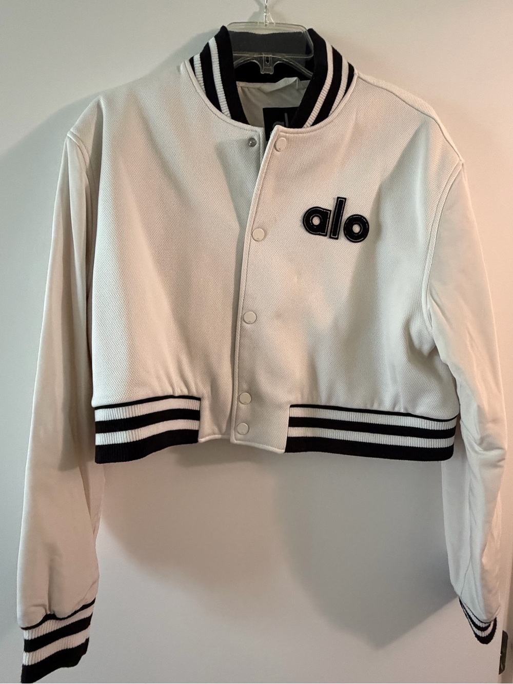 Alo Cropped G.O.A.T Bomber Jacket